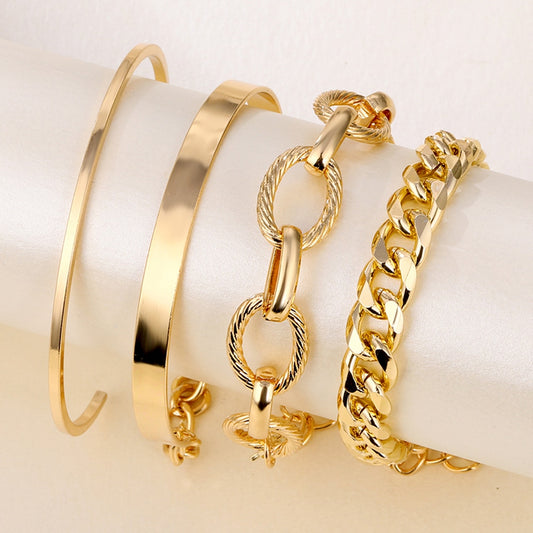 Thick Chain Bracelet Set for Women