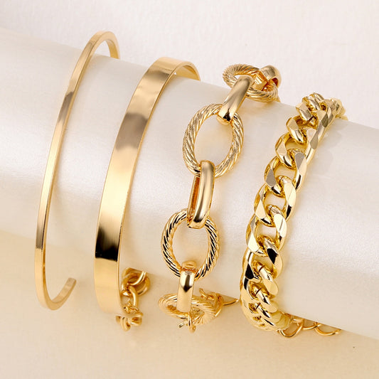 Thick Chain Bracelet Set for Women.