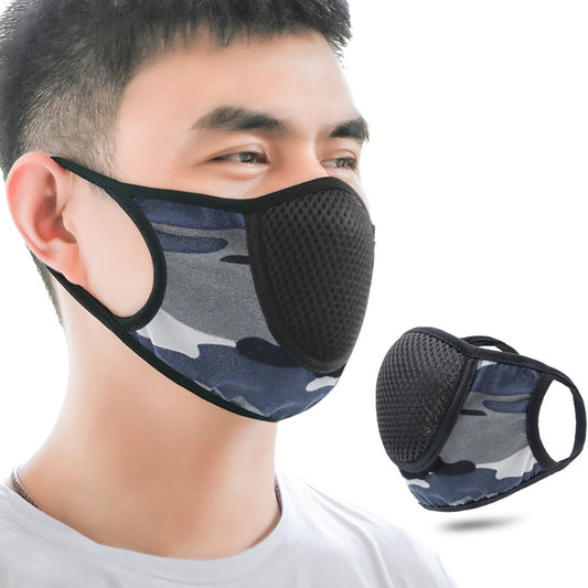 Sport Mask For Men Camouflage Print Breathable Cloth Dust-proof Mouth Mask For Adult Facemask Mesh Masks Decoration Accessories