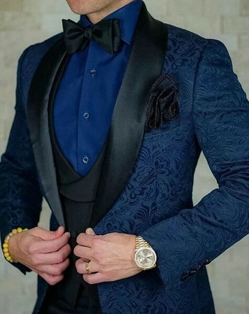 Men’s Wedding 3 pieces Italian Suits Design Custom Made Suits For Men