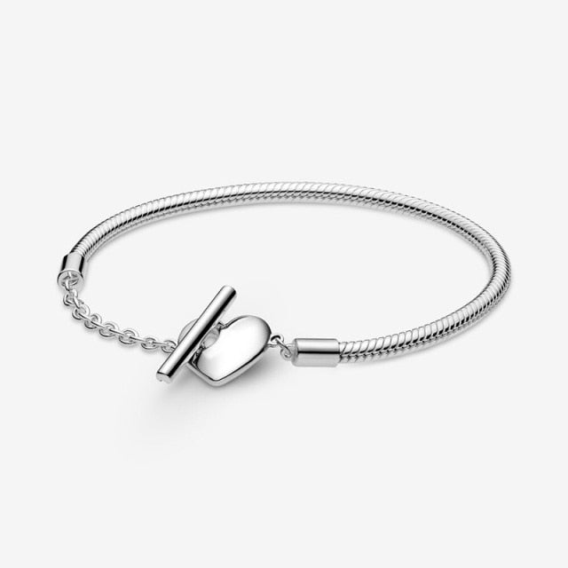 Cuff Chain Silver Bracelet for Women.