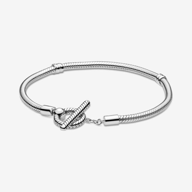 Cuff Chain Silver Bracelet for Women.