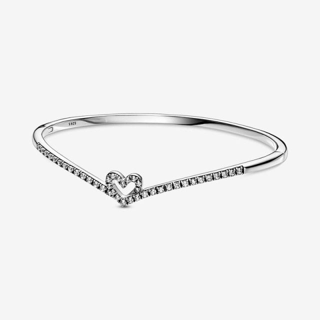 Cuff Chain Silver Bracelet for Women.