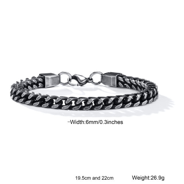 STYLISH STAINLESS STEEL BALI FOXTAIL CHAIN BRACELET FOR MEN.