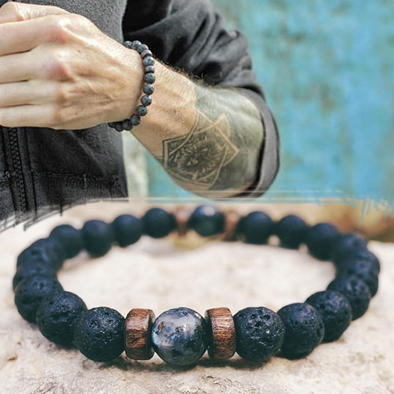 Moonstone Bead Bracelet for Men.