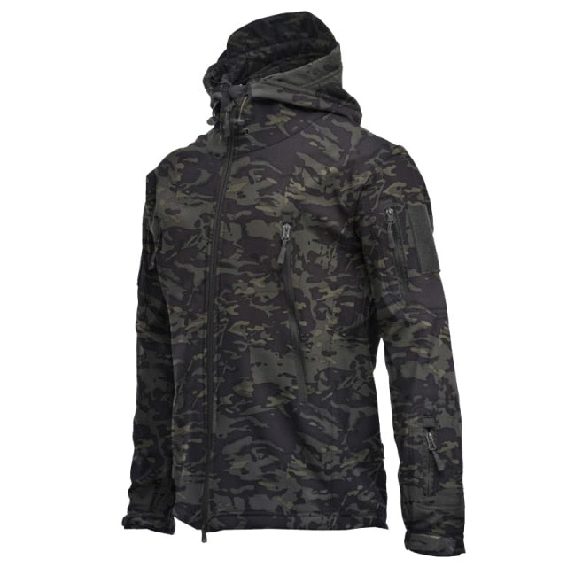 Men's jacket Outdoor Soft Shell Fleece Men's And Women's Windproof  Waterproof Breathable And Thermal Three In One Youth Hooded