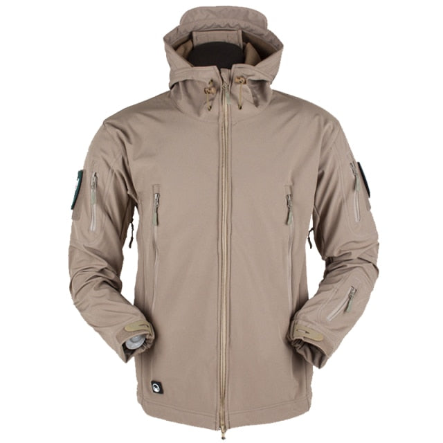 Men's jacket Outdoor Soft Shell Fleece Men's And Women's Windproof  Waterproof Breathable And Thermal Three In One Youth Hooded