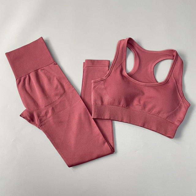 Seamless Yoga Set Women Gym Clothes Sportswear Yoga  Suits for Fitness Gym Set with underwear for women