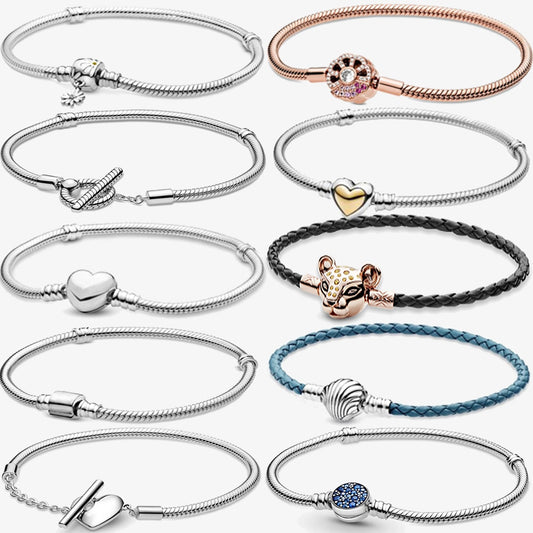 Cuff Chain Silver Bracelet for Women