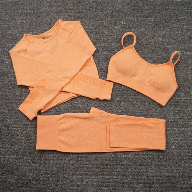 Seamless Women Yoga Set Gym Fitness Sportswear