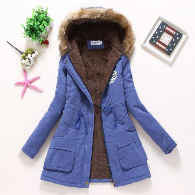 New Plus size winter military hooded jacket / coats for women