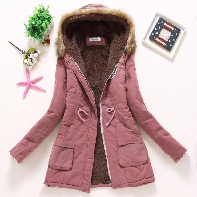 New Plus size winter military hooded jacket / coats for women