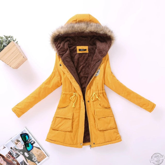 New Plus size winter military hooded jacket / coats for women