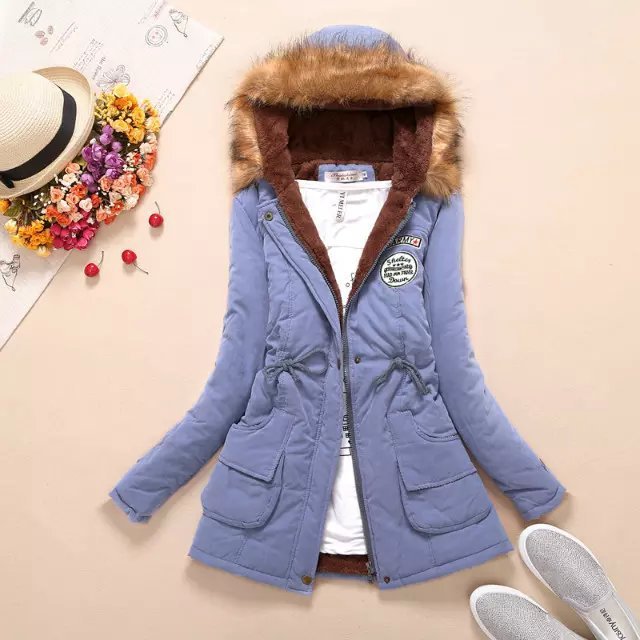 New Plus size winter military hooded jacket / coats for women