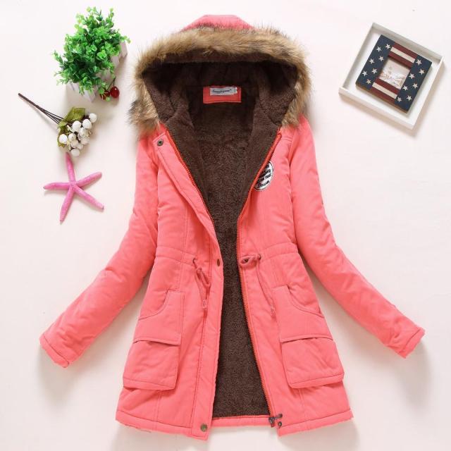 New Plus size winter military hooded jacket / coats for women