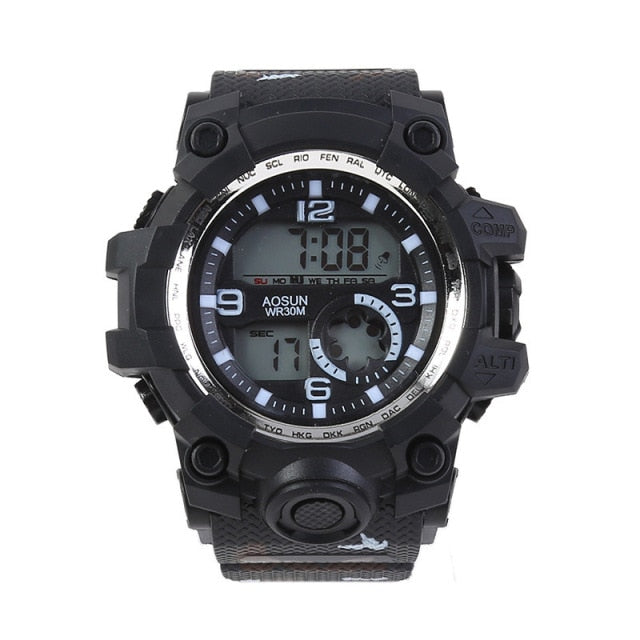 Outdoor 30M Waterproof Sports Men Watch Couple Fashion Popular Men&#39;s Multi-Functional LED Electronic Watchs For G Style Shock