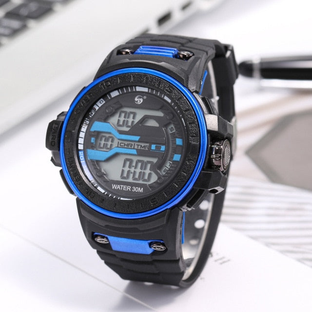 Outdoor 30M Waterproof Sports Men Watch Couple Fashion Popular Men&#39;s Multi-Functional LED Electronic Watchs For G Style Shock