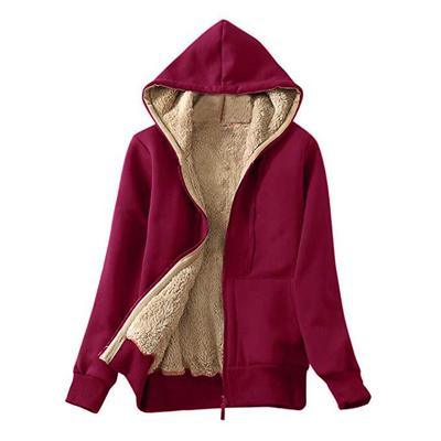 Women’s Cashmere Winter Warm Hooded Jacket Coat