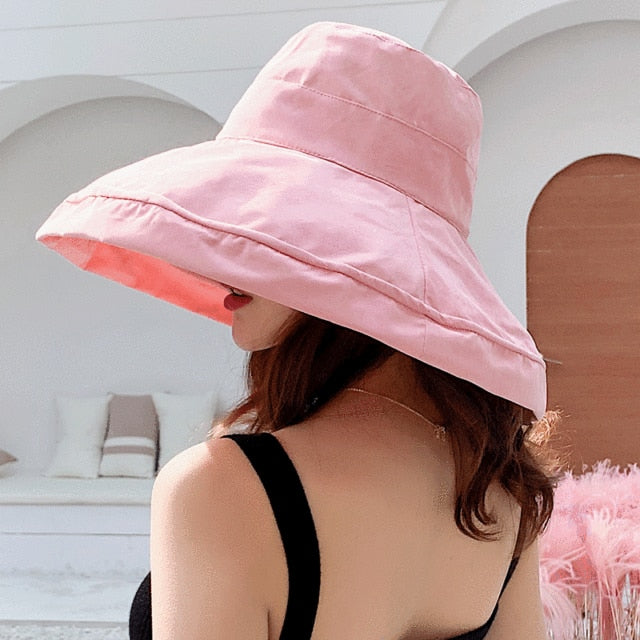 Double-Sided Bucket Fashion Hats for Women.