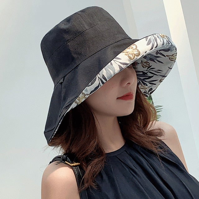 Double-Sided Bucket Fashion Hats for Women.