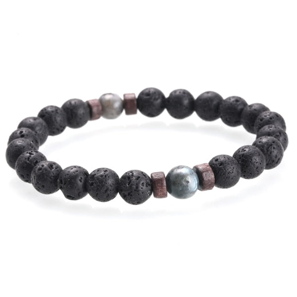 Moonstone Bead Bracelet for Men.