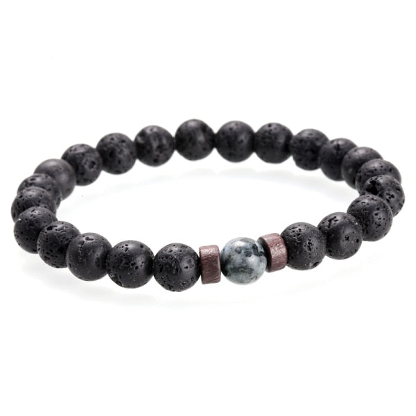 Moonstone Bead Bracelet for Men.