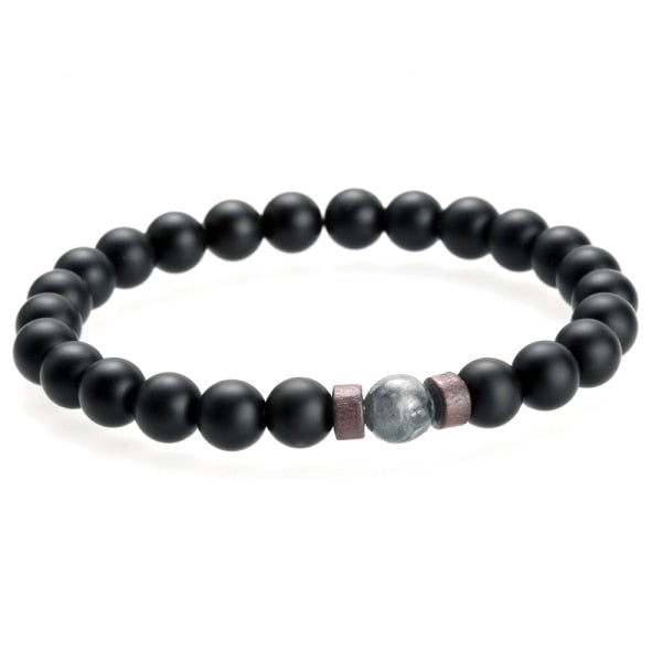 Moonstone Bead Bracelet for Men.