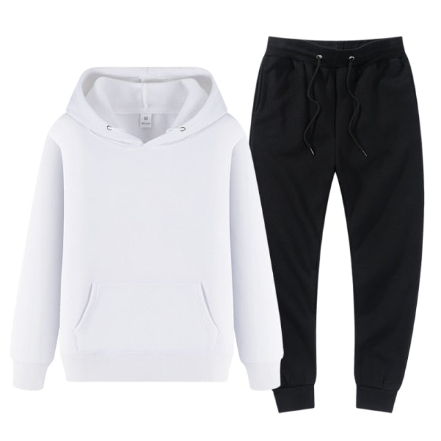 Men's Tracksuit Winter Fleece Male Hoodies Pants Sets Brown black Fashion Jogger Tracksuits Sportswear undefined 2022 Clothing