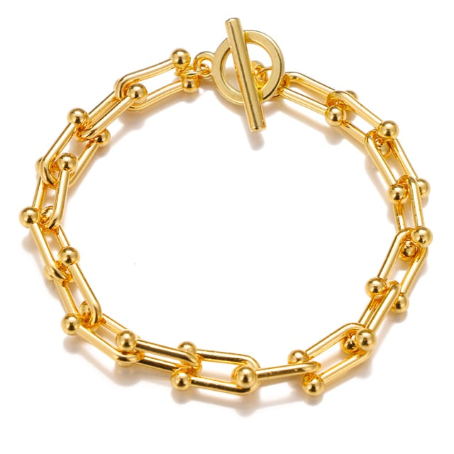 Thick Chain Bracelet Set for Women.