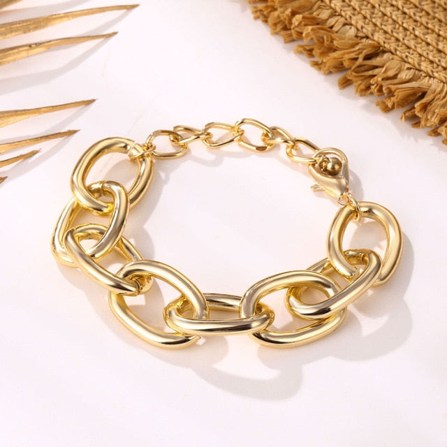 Thick Chain Bracelet Set for Women.