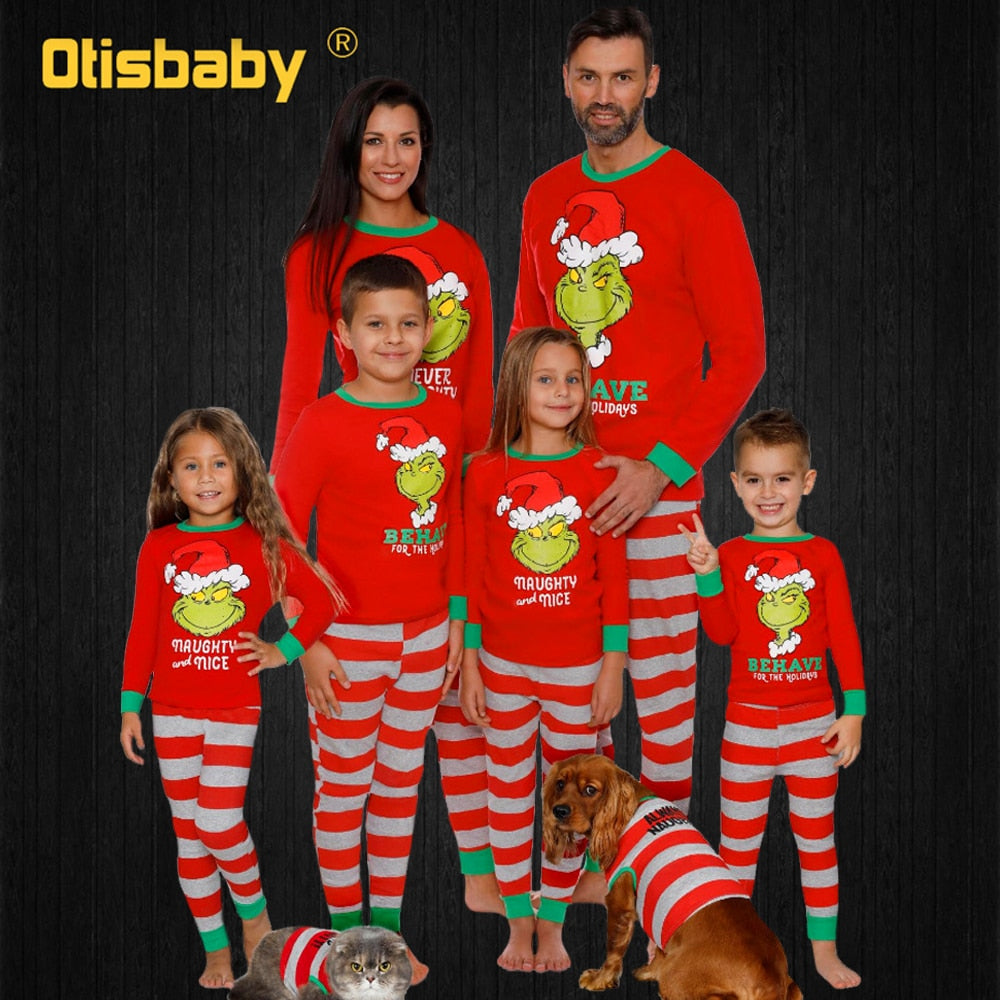 Family Christmas Matching Pajamas for Mother, Daughter, Fanther & Son