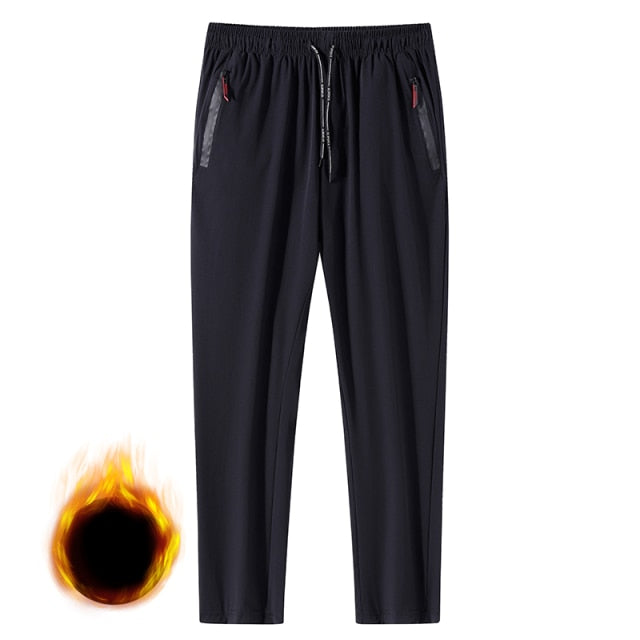 Men's Breathable and Elastic Casual Fleece Outdoor Sweatpants.