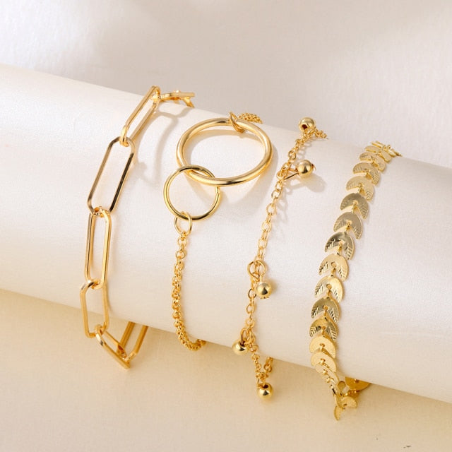 Thick Chain Bracelet Set for Women.