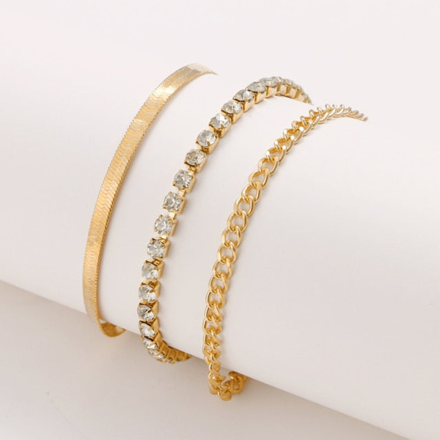 Thick Chain Bracelet Set for Women.