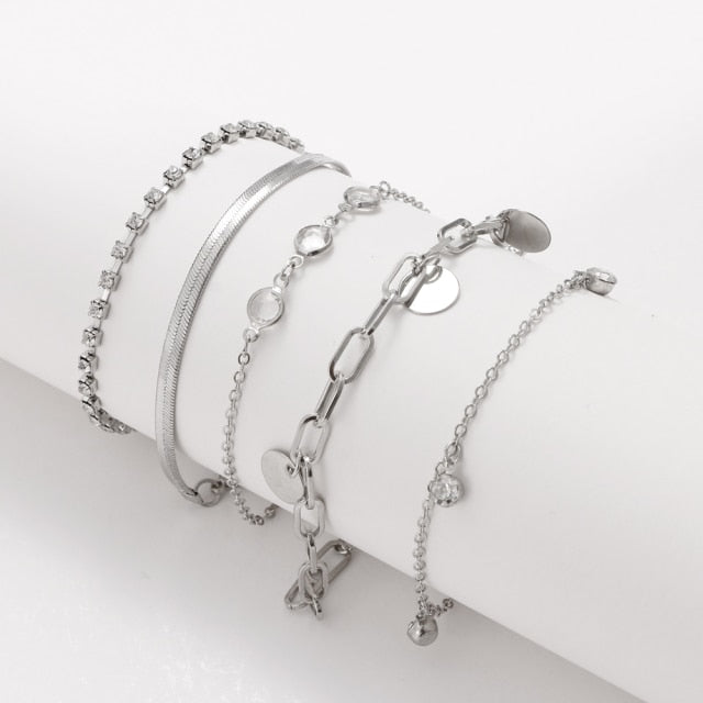 Thick Chain Bracelet Set for Women.