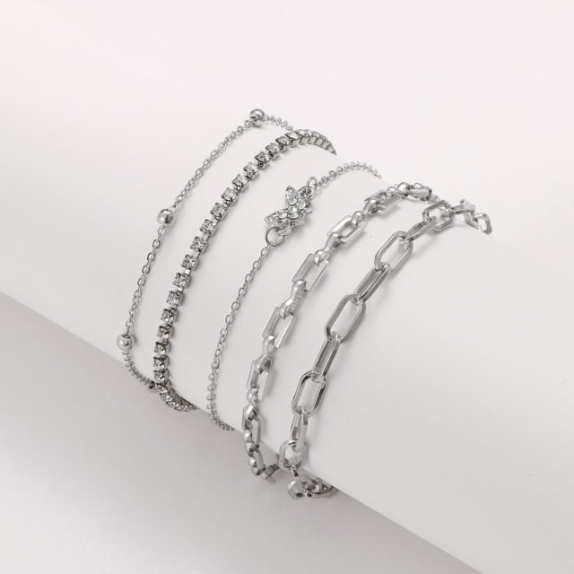 Thick Chain Bracelet Set for Women.