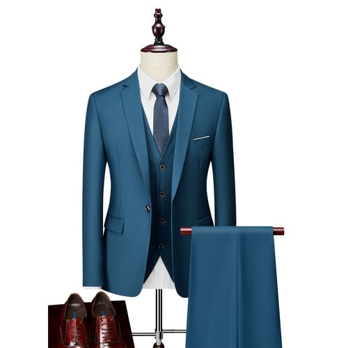 High Quality Men's Suit, Business Blazers, Wedding Dress, Three-Pieces  Men Suit