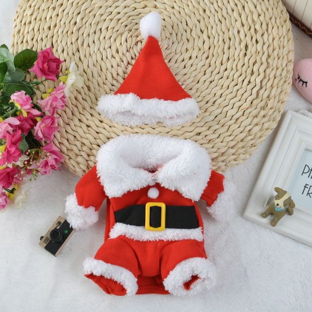 New Fashion Winter Pet Funny Three-dimensional Dog Christmas Clothes Santa Claus Dog Standing Ropa De Navidad Para Mascotas