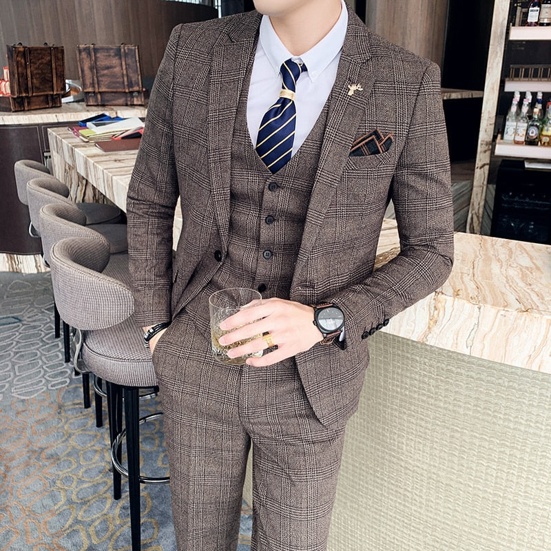 Boutique Fashion Formal Suit 3 Pcs Set Suit for men