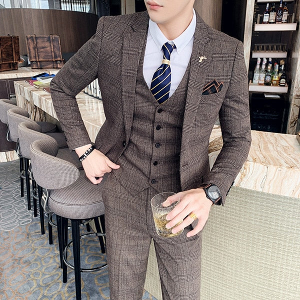 Boutique Fashion Formal Suit 3 Pcs Set Suit for men