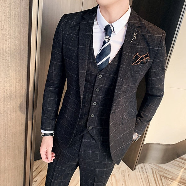 Boutique Fashion Formal Suit 3 Pcs Set Suit for men