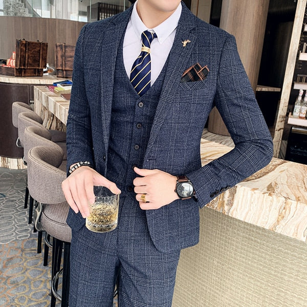 Boutique Fashion Formal Suit 3 Pcs Set Suit for men