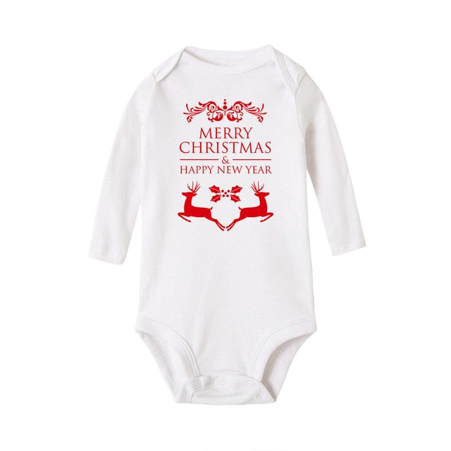 My First Christmas Newborn Baby Long Sleeve Romper Jumpsuit Infant Girls Boys Unisex Bodysuits Outfit Xmas Holiday Party Clothes