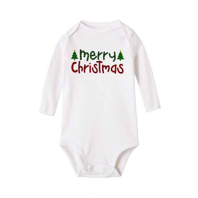 My First Christmas Newborn Baby Long Sleeve Romper Jumpsuit Infant Girls Boys Unisex Bodysuits Outfit Xmas Holiday Party Clothes