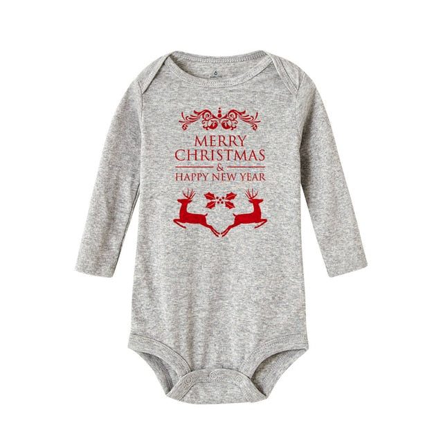 My First Christmas Newborn Baby Long Sleeve Romper Jumpsuit Infant Girls Boys Unisex Bodysuits Outfit Xmas Holiday Party Clothes