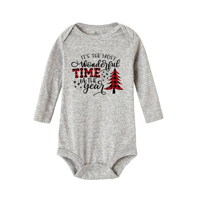 My First Christmas Newborn Baby Long Sleeve Romper Jumpsuit Infant Girls Boys Unisex Bodysuits Outfit Xmas Holiday Party Clothes