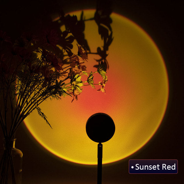 Suntech, Sunset Projection Lamp, USB Rainbow Sunset Lamp Color Changing App Control,180 Degree Rotation SunSet Projection Lamp