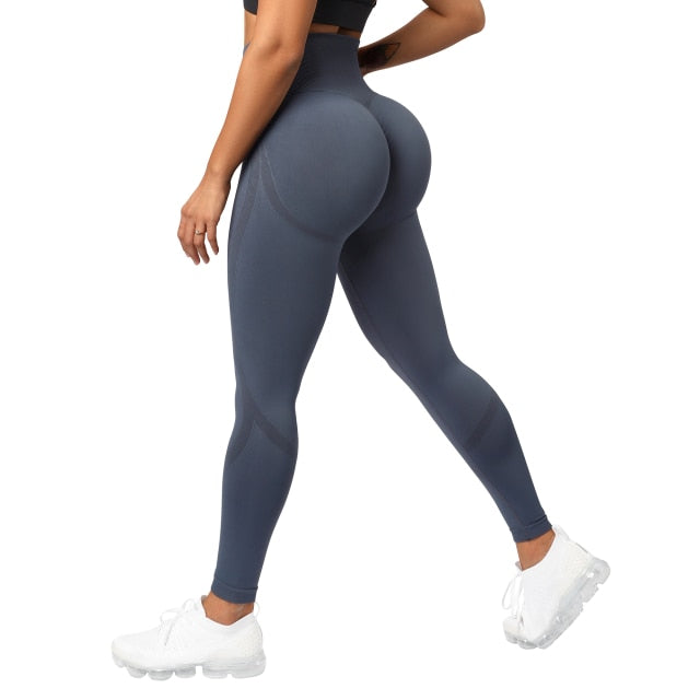 RUUHEE Seamless Leggings Solid Scrunch Butt Lifting Booty High Waisted Sportwear Gym Tights Push Up Women Leggings For Fitness