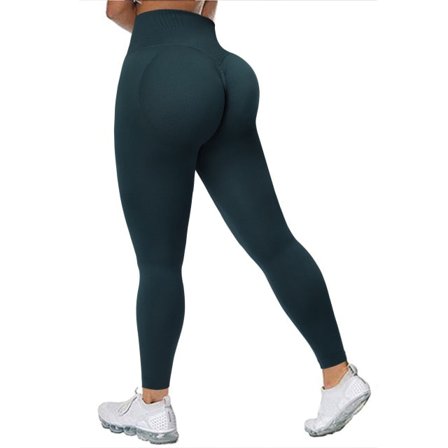 RUUHEE Seamless Leggings Solid Scrunch Butt Lifting Booty High Waisted –  DMI Store