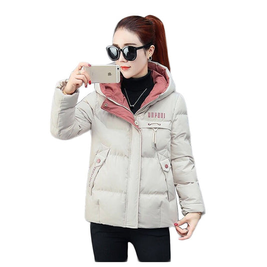 Trending Products Cotton clothes Women winter jacket Large size Short coat Hooded Down cotton Warm Outwear Free shipping 1912